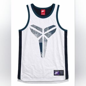 Nike Koby Bryant Sheath Mamba Logo Tank Top White Black Mesh Jersey Small